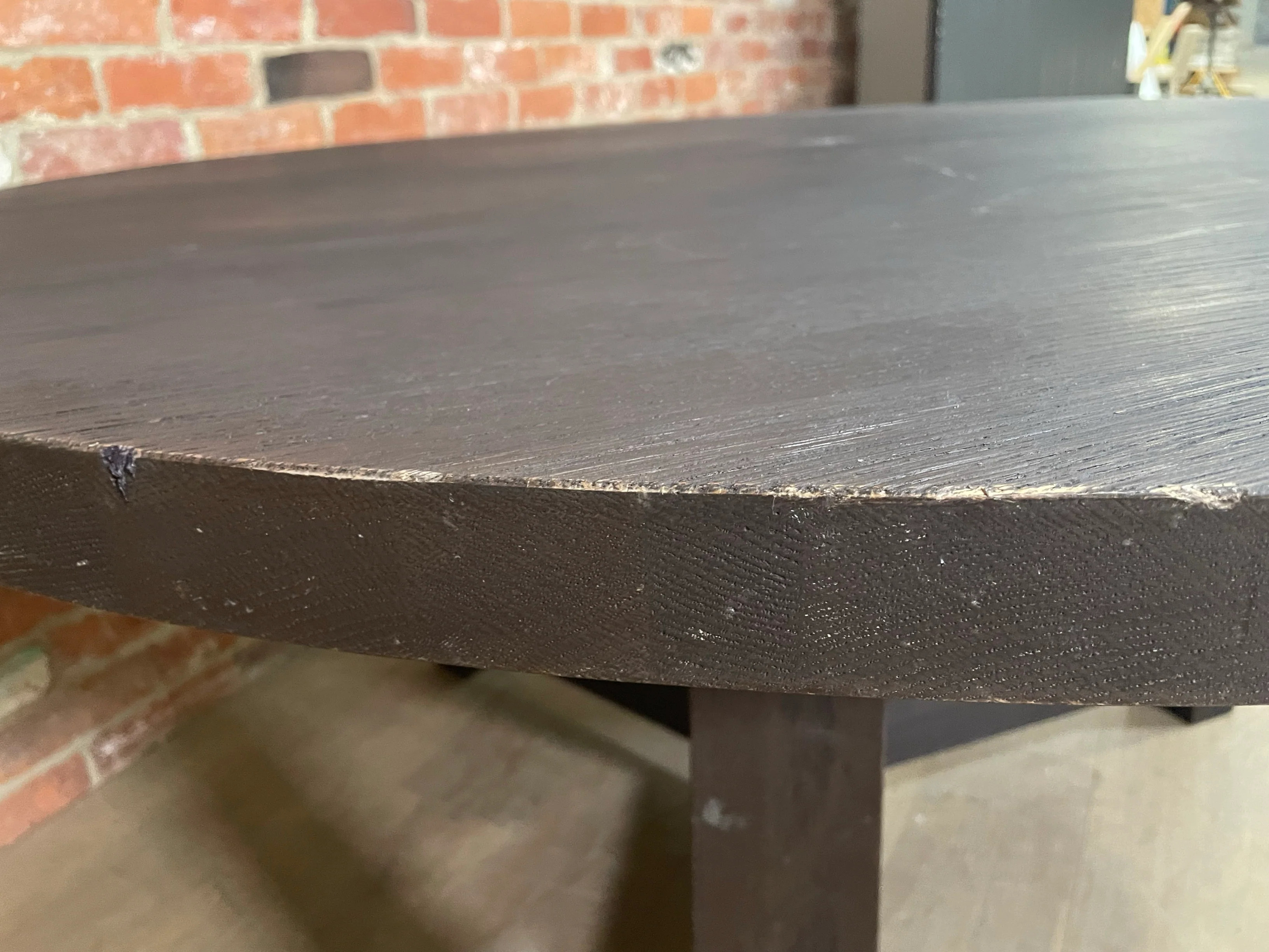 Arundel 6 Seater Round Dining Table, Ebony Oak - Image 11