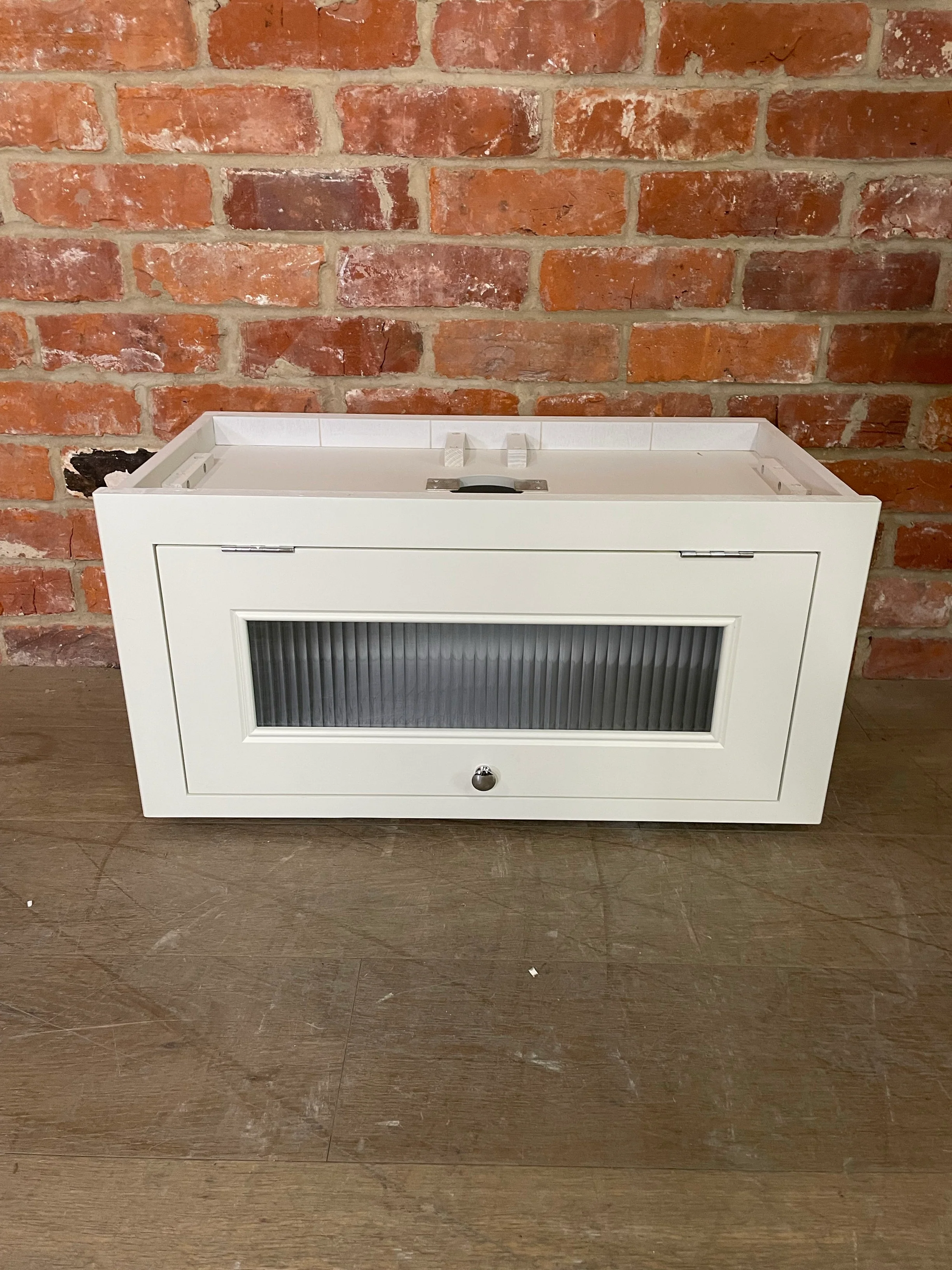 Bespoke Production - Chichester Glazed Top Box Wall Cabinet- Orkney White - Image 2