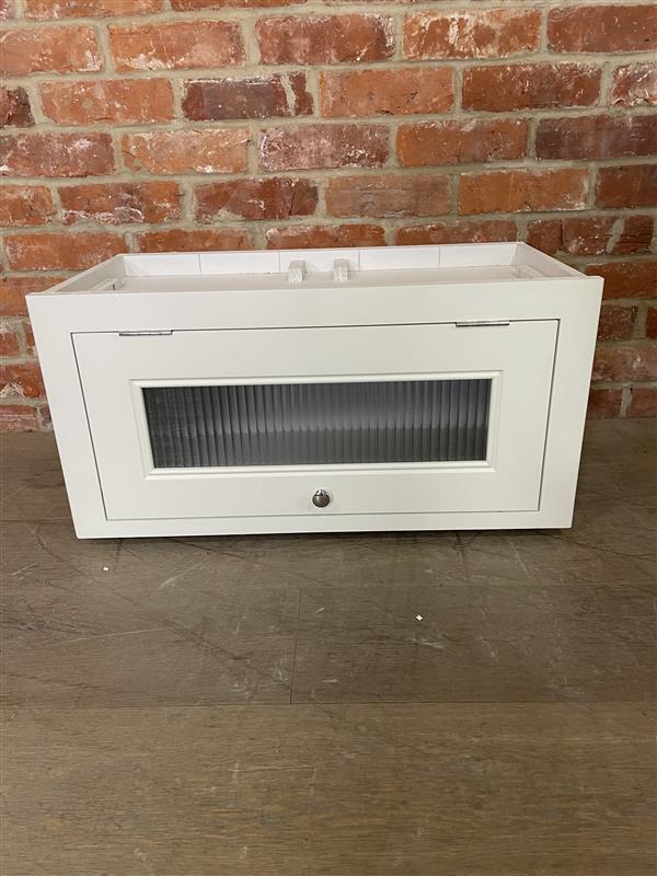 Bespoke Production - Chichester Glazed Top Box Wall Cabinet- Orkney White - Image 2
