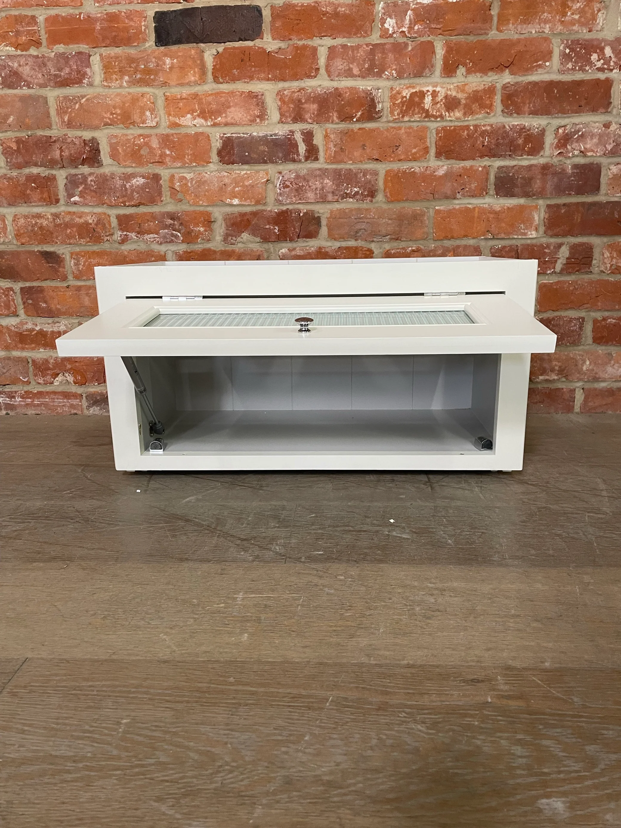 Bespoke Production - Chichester Glazed Top Box Wall Cabinet- Orkney White - Image 3