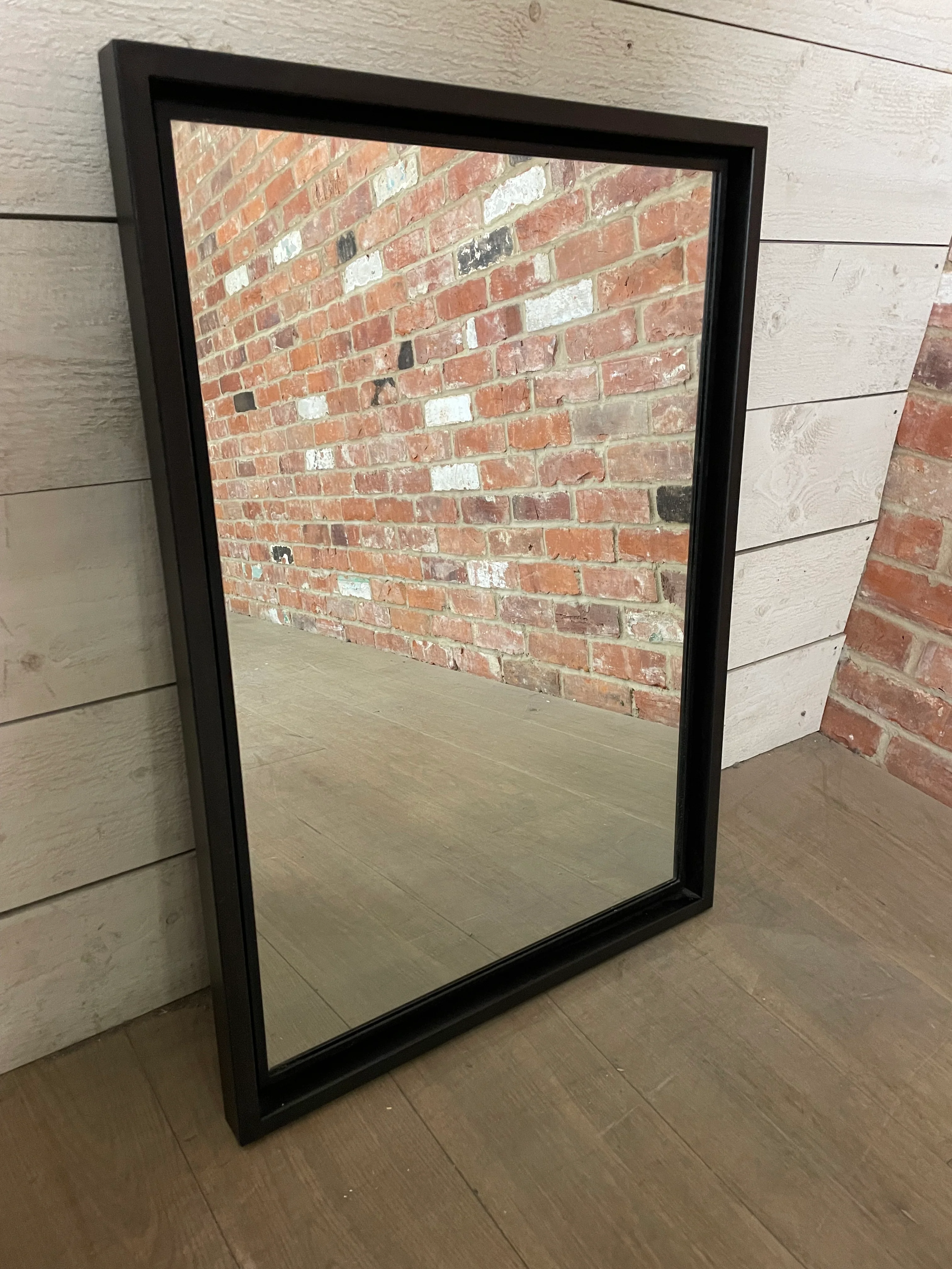 Carter 84 Rectangular Mirror - Black Steel- No Hanging Batten - Image 3