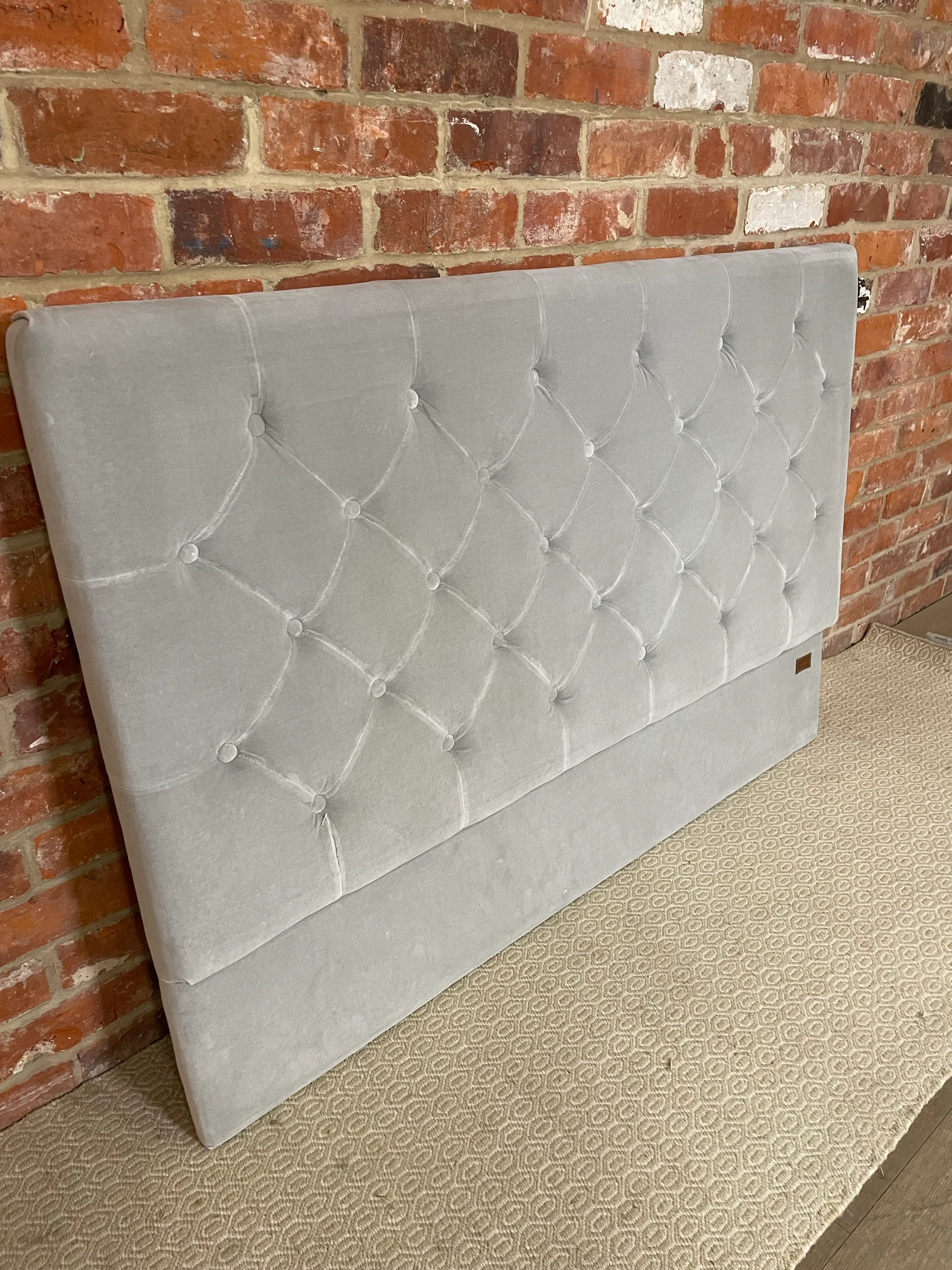 Charlotte Headboard Double - Isla Ermine - Image 3