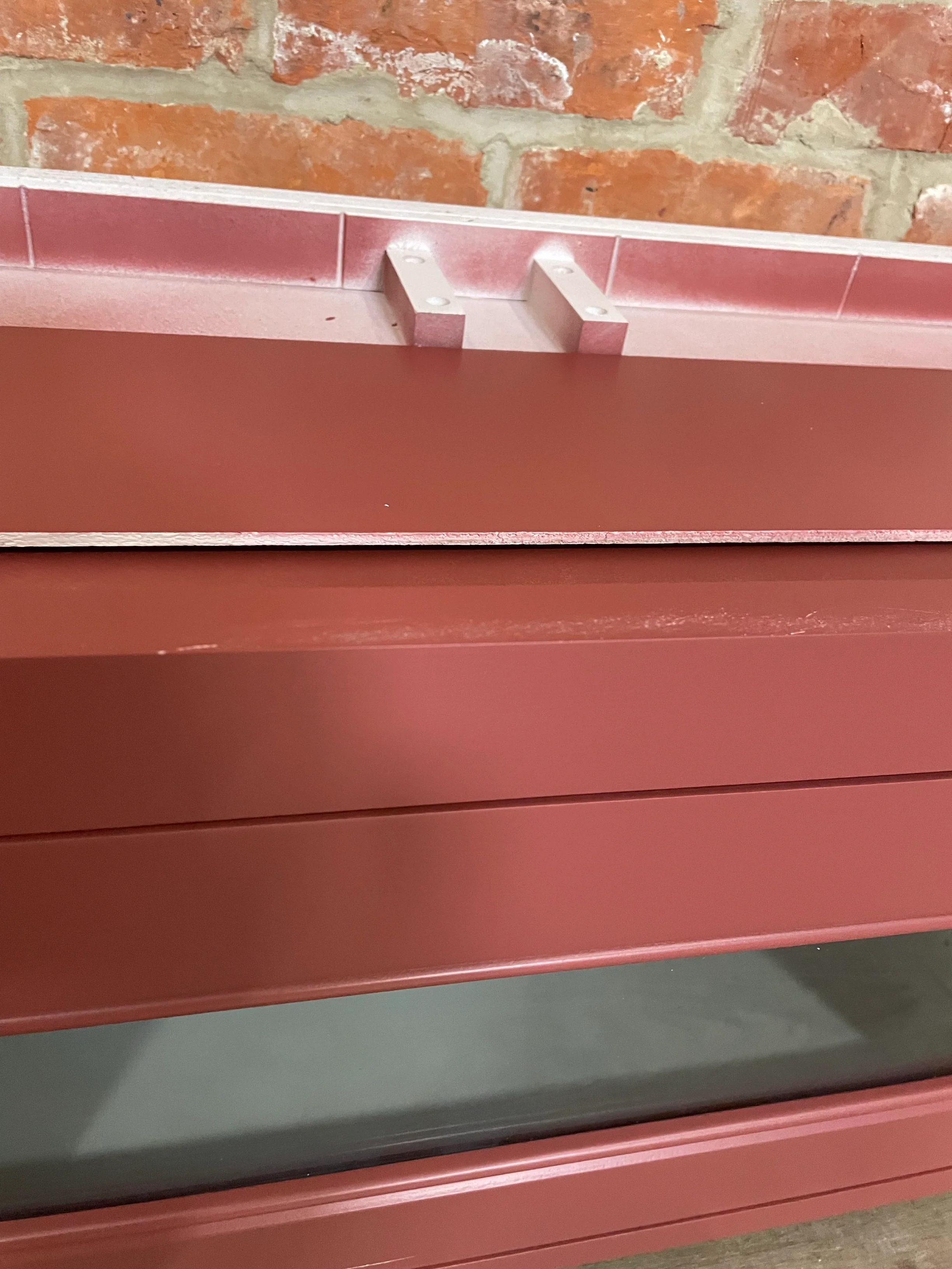 Chichester 690 Glazed Top Box Cabinet - Paprika - Image 7