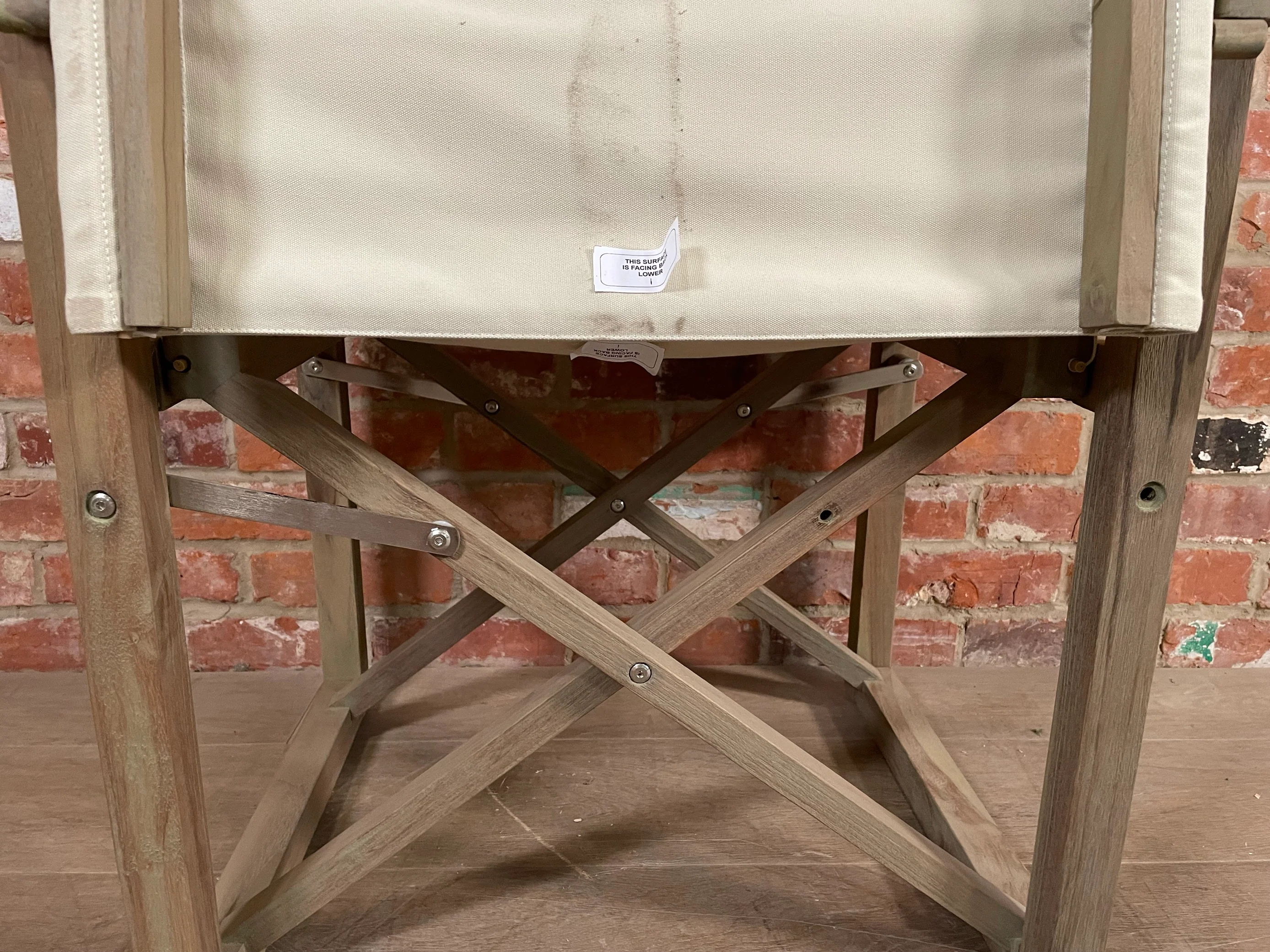 Denham Campaign Chair - Canvas & Weathered Teak - Image 5