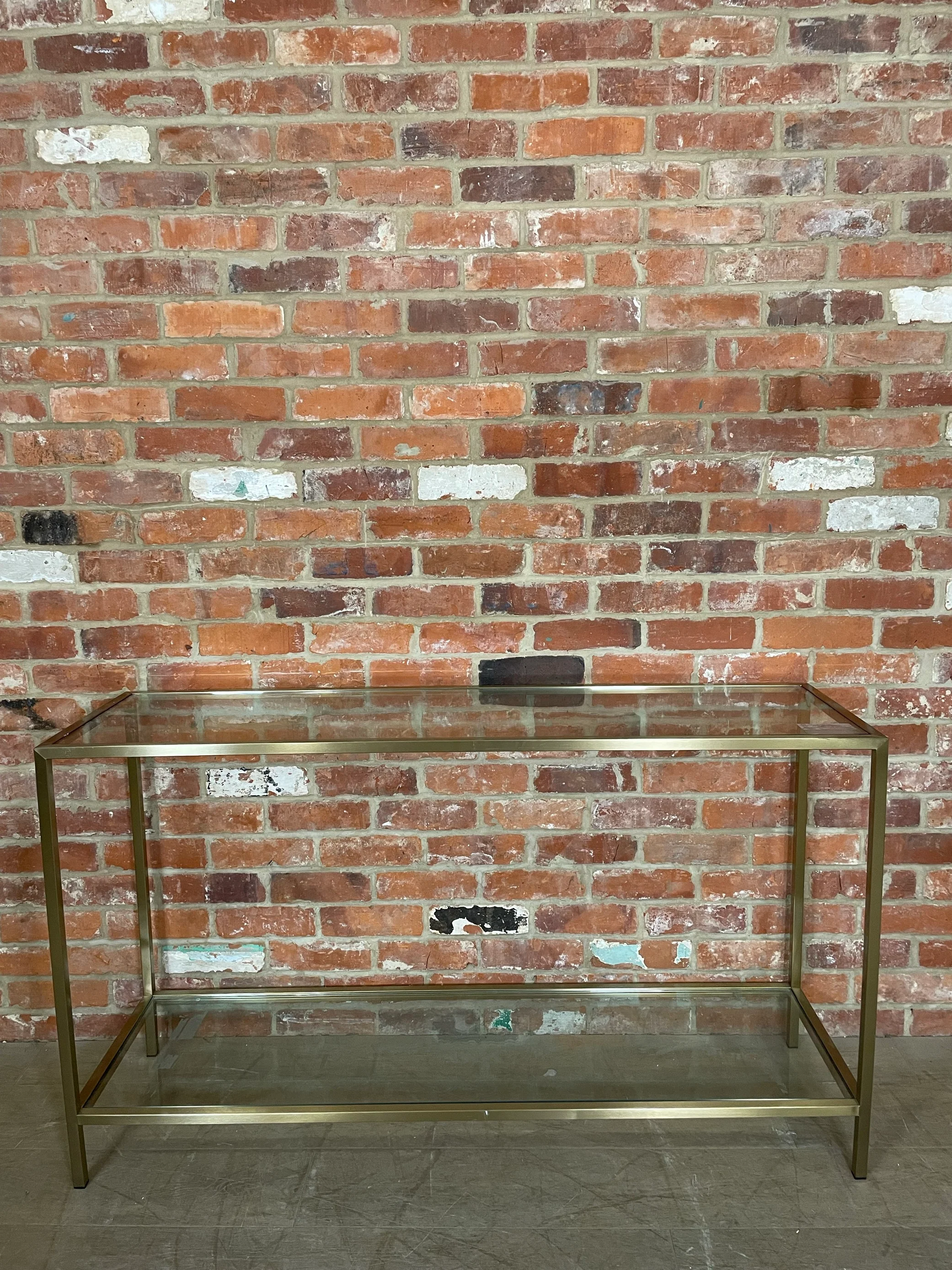 Keswick 140 Rectangular Console Table - Brushed Brass - Image 2