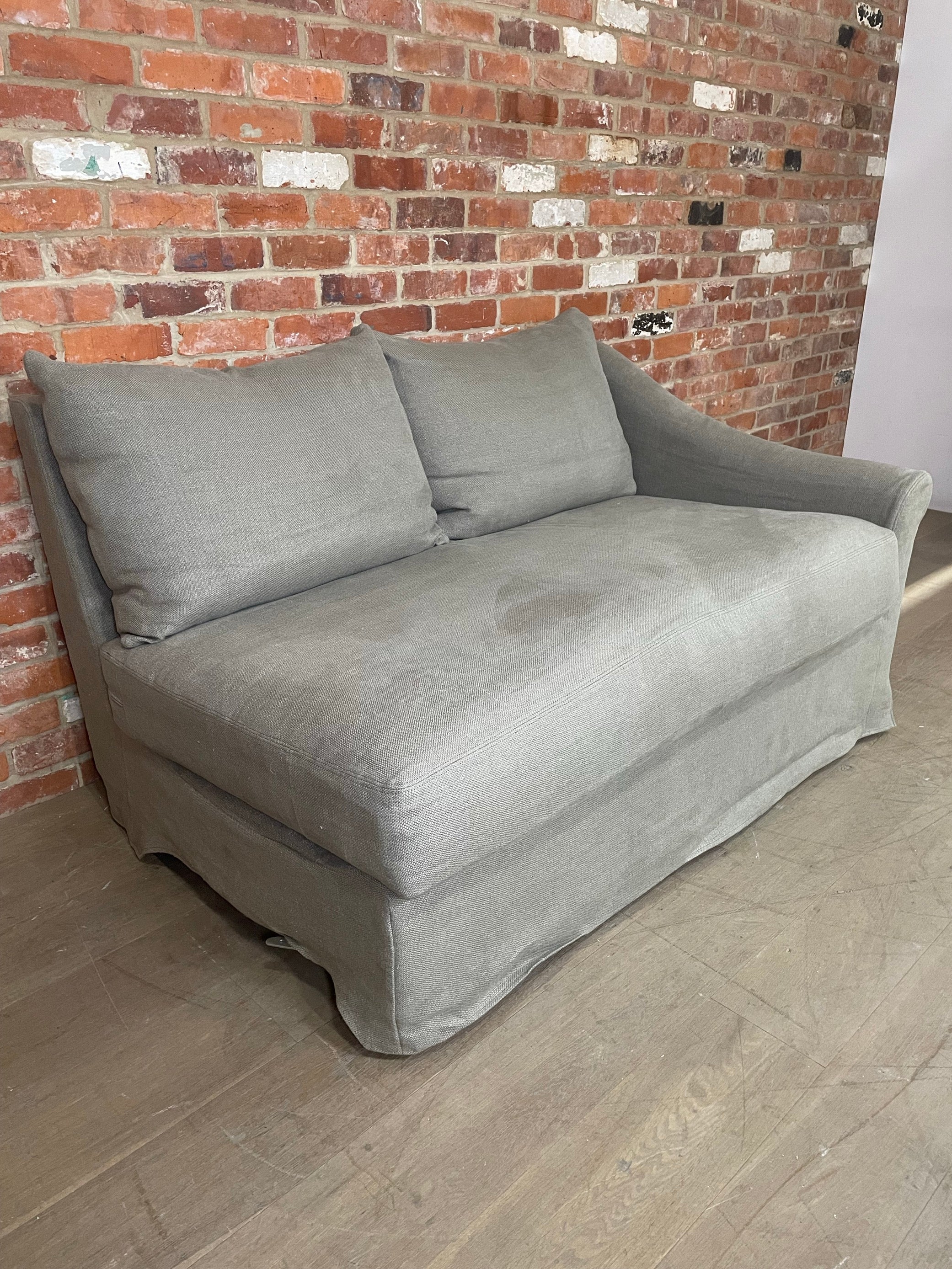 Long Island Feather Right Arm Large Return - Heavyweight Linen Spelt COMPONENT - Image 3