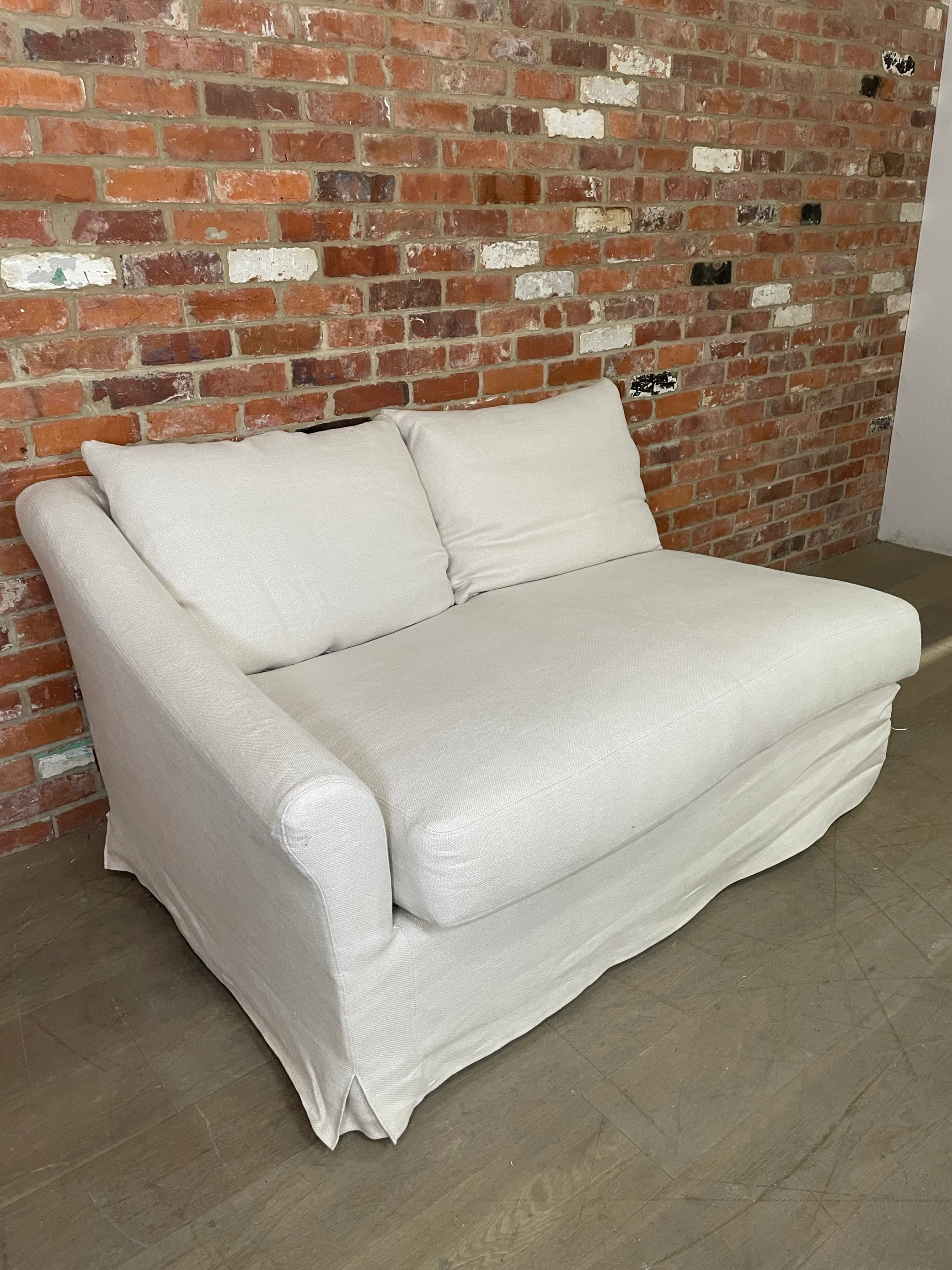 Long Island Left Arm Large Return - Heavyweight Linen Pale Oat Component - Image 4