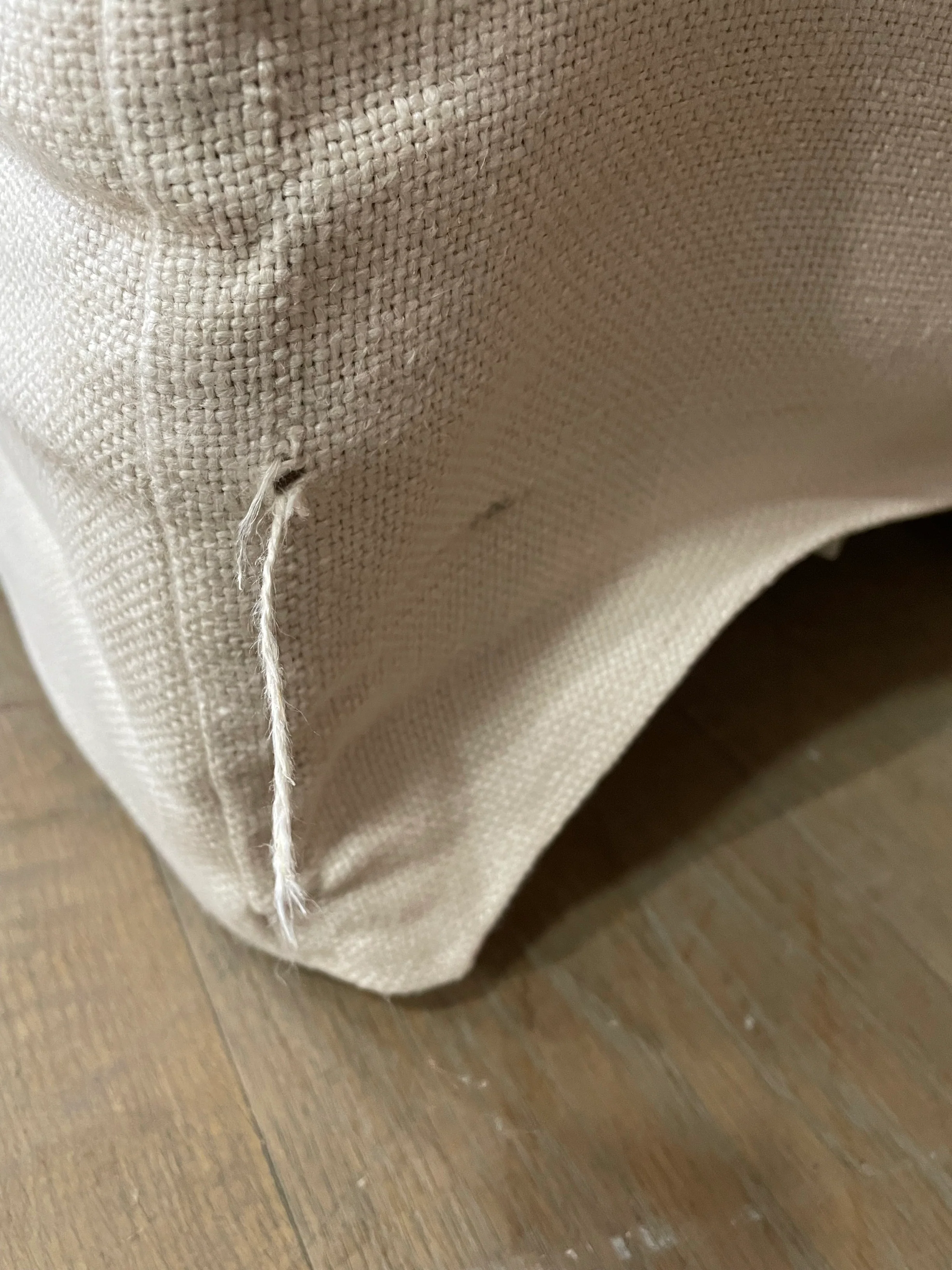 Long Island Left Arm Large Return - Heavyweight Linen Pale Oat Component - Image 5