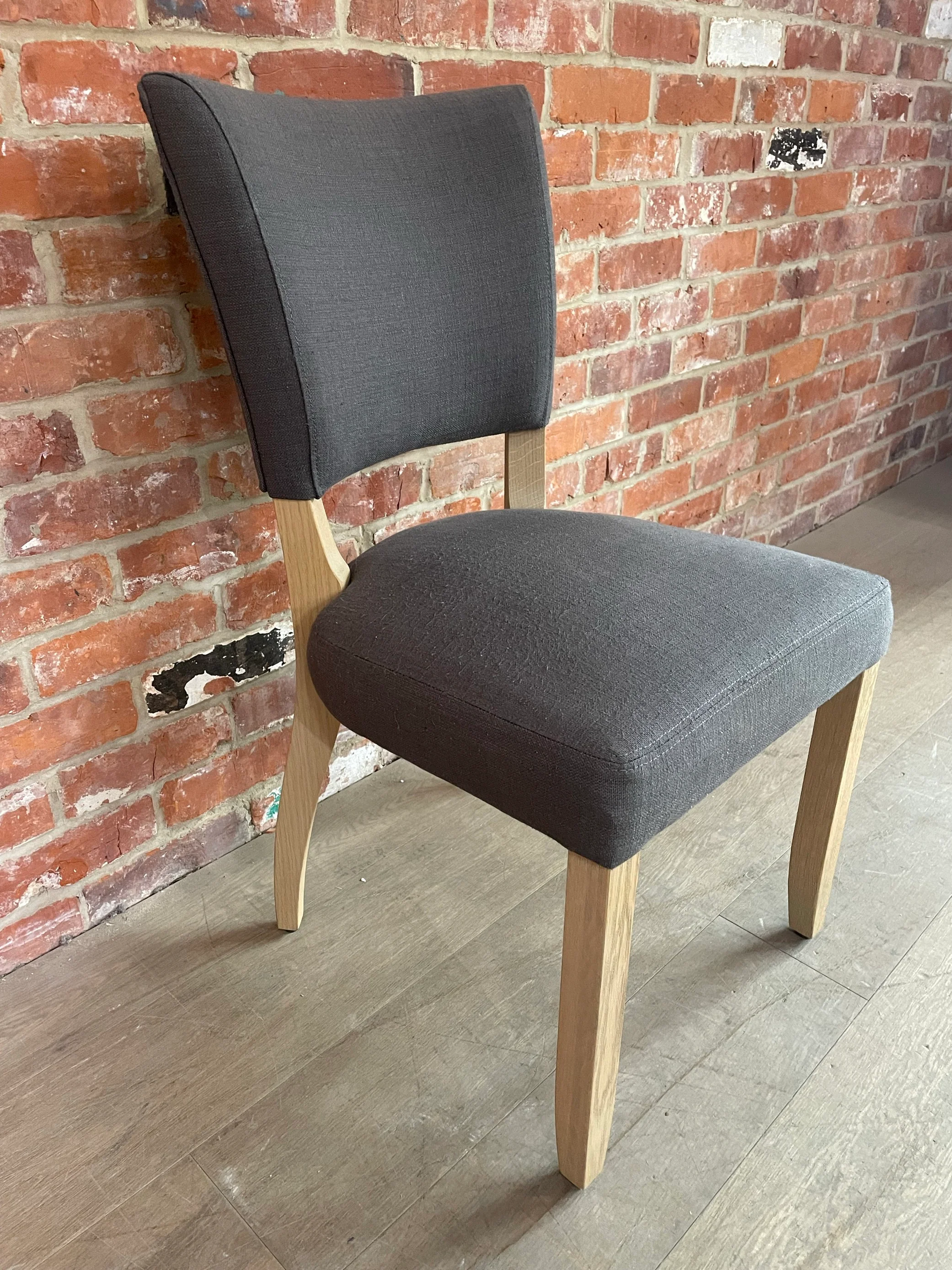 Mowbray Dining Chair - Archie Night Sky - Vintage Oak - Image 4