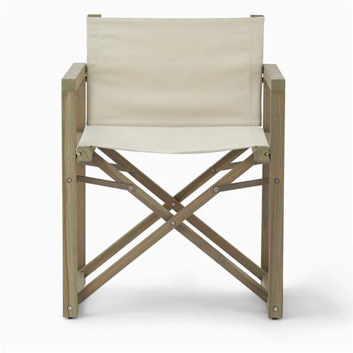 Denham Campaign Chair - Canvas & Weathered Teak - Image 2