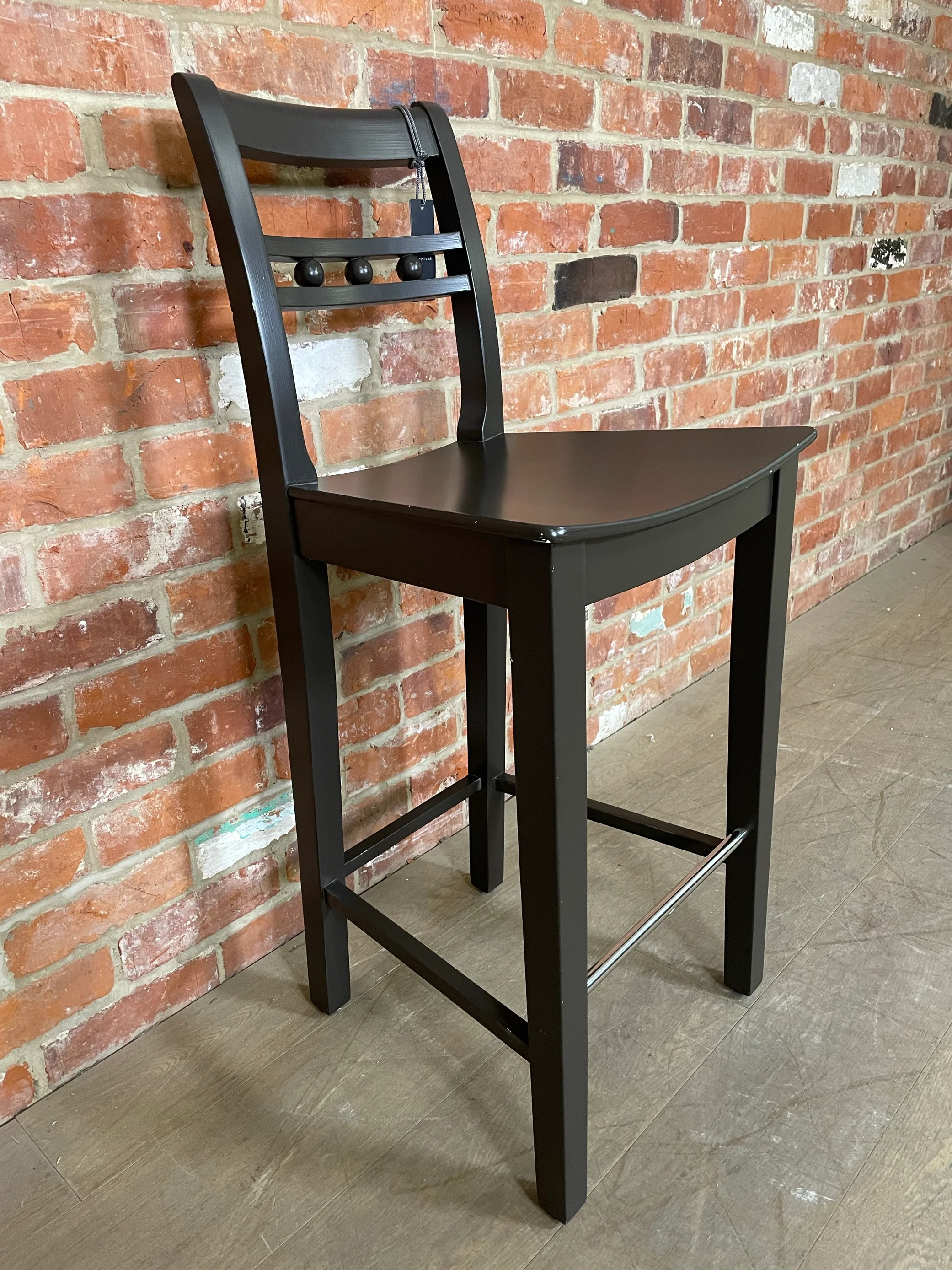 Suffolk High Back Bar Stool - Walnut - Image 3