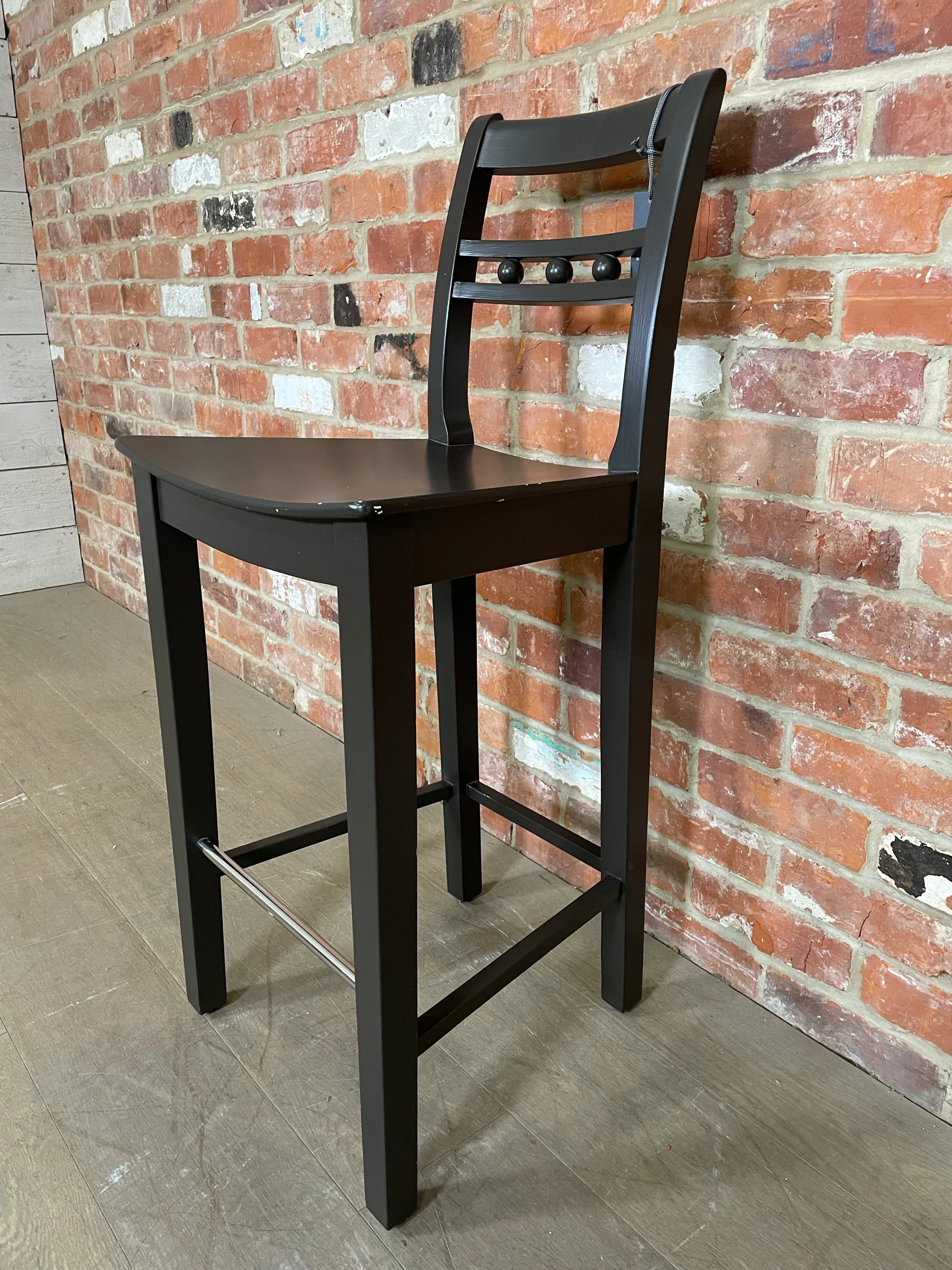 Suffolk High Back Bar Stool - Walnut - Image 4