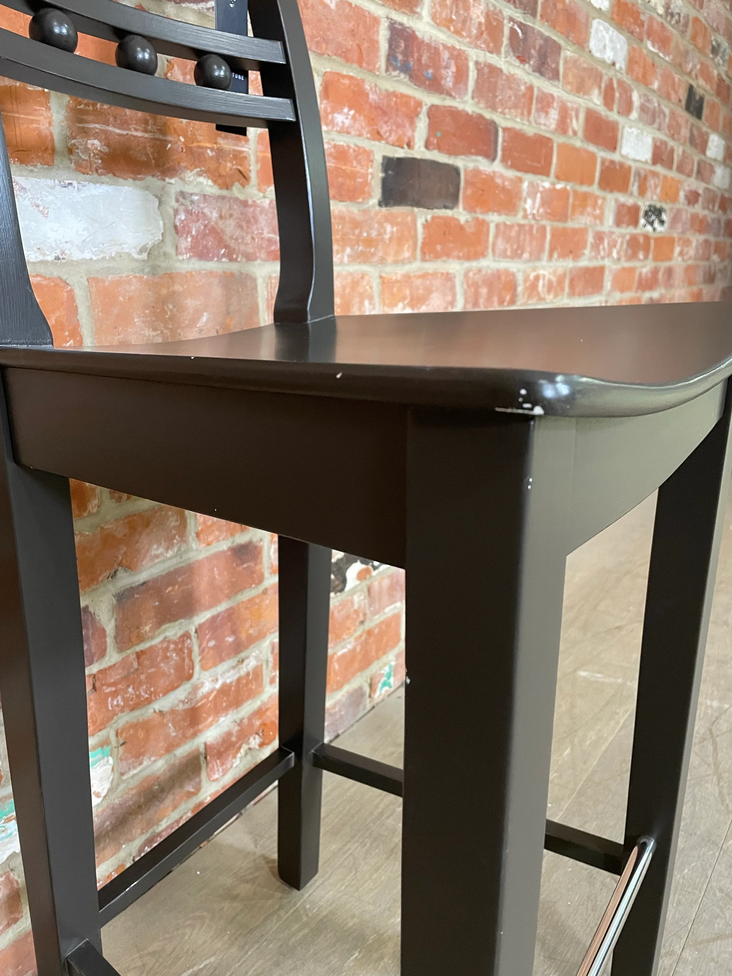 Suffolk High Back Bar Stool - Walnut - Image 7
