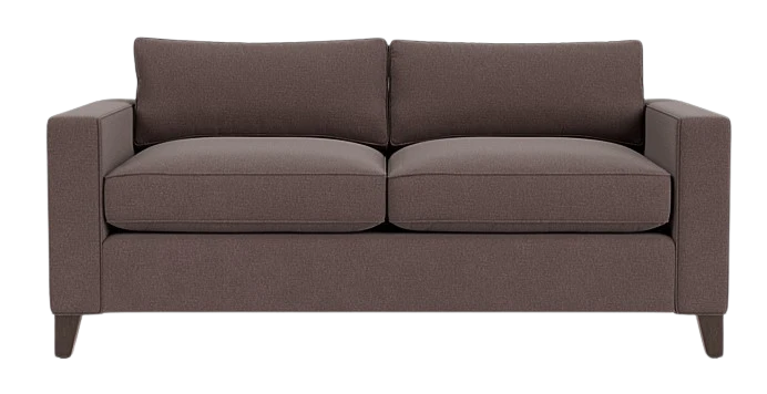 Shoreditch 3 Seater Sofa - Linara Dark Fig - Darkened Oak
