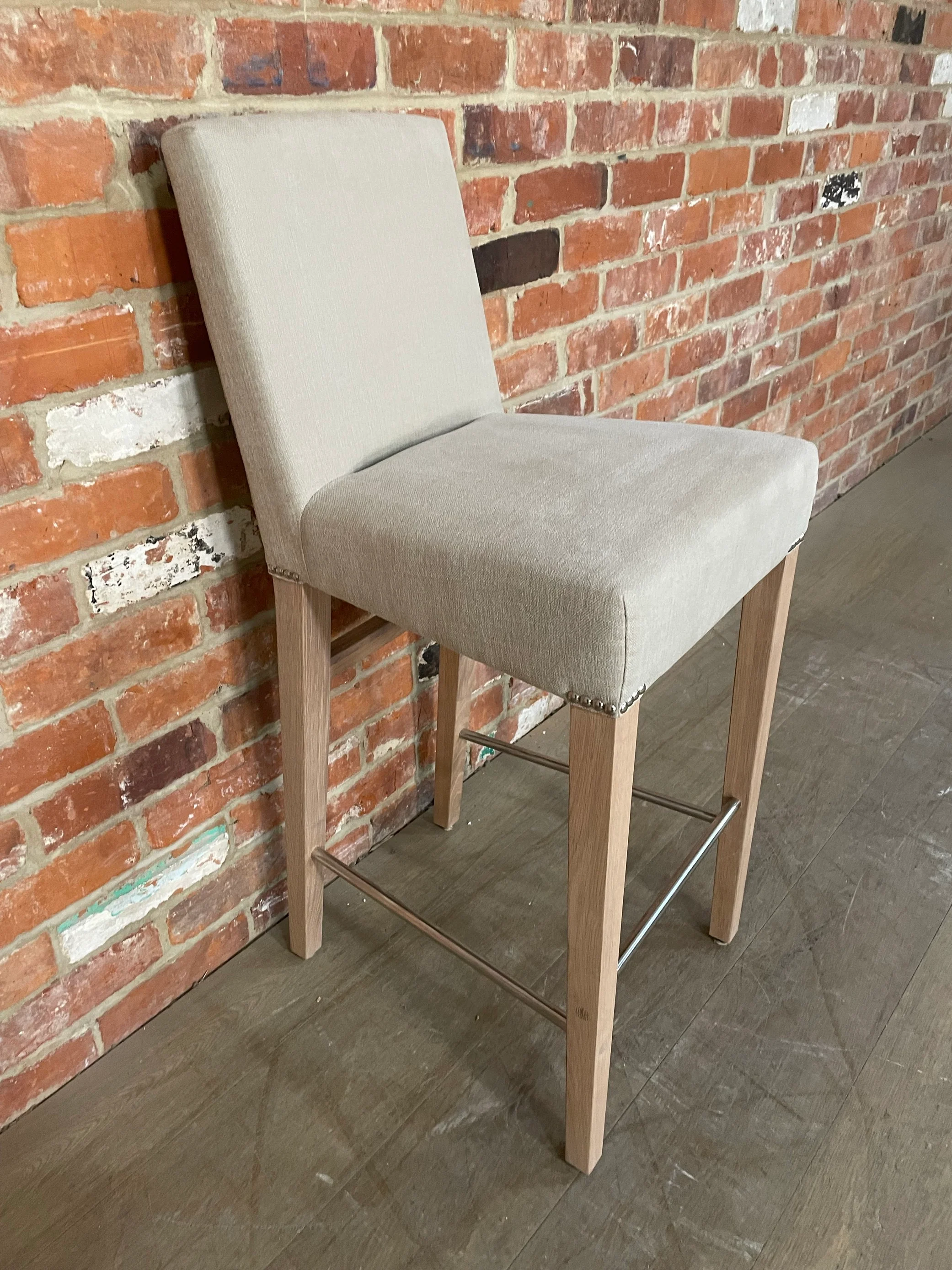 Shoreditch High Back Bar Stool - Linara Natural - Pale Oak - Image 3
