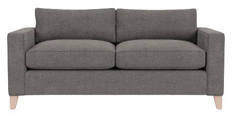 Shoreditch Sofa Small - Elliot Granite - Vintage Oak Legs