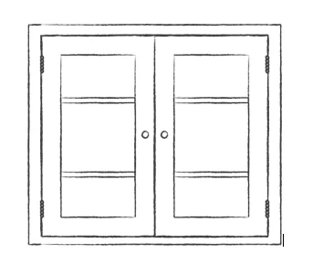 Suffolk 920 Tall 2 Door Glazed Wall Cabinet - Driftwood